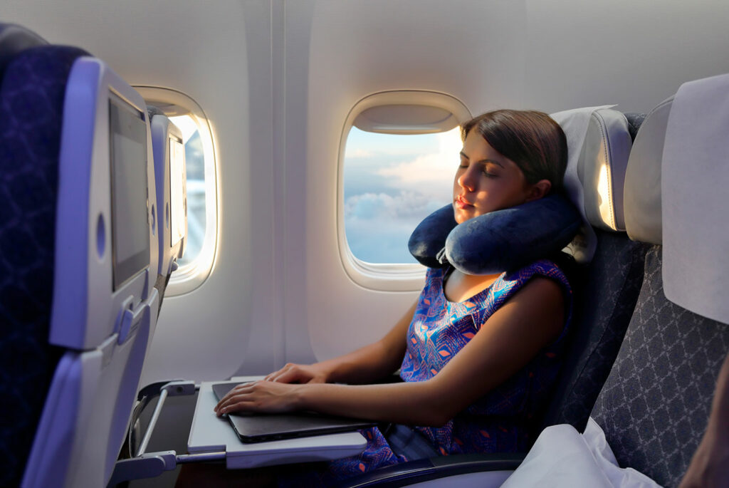 cuscino per dormire in aereo